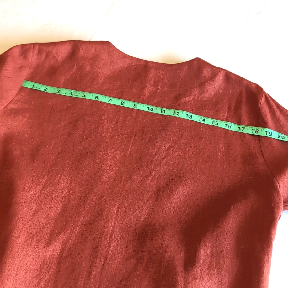 Nich Linen Kimono Wrap Long Sleeved Top In Dusty Maroon Colorway Women's Size L — image 6 of 8